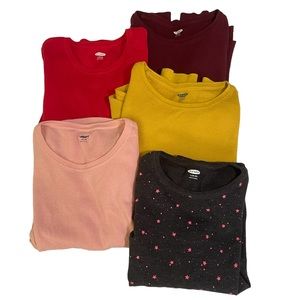 5 girls Old Navy long sleeve shirts